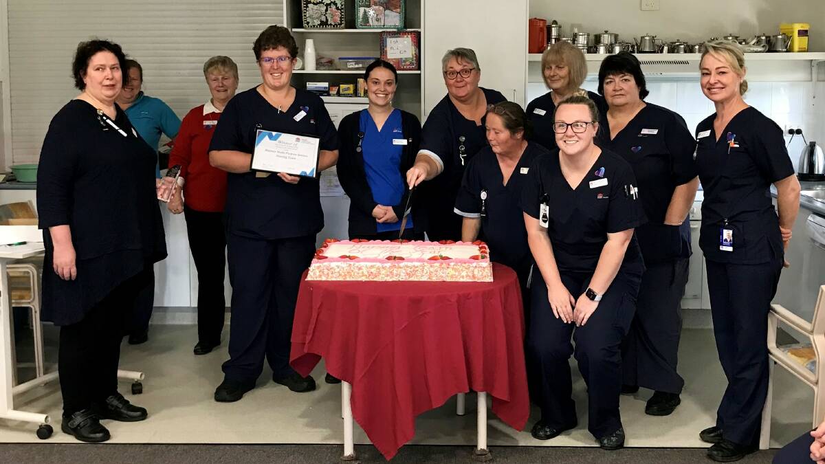 TEAM SUCCESS: Blayney's nursing team celebrates winning Western NSWLHD's Nursing/Midwifery Team of the Year award. Photo: WESTERN NSWLHD