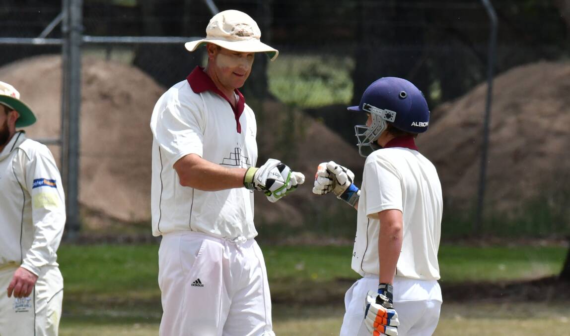 MASTER BLASTER: Stu Middleton (right) smashed an incredible, 85-ball ton on Saturday afternoon to help Cavaliers down Orange City. Photo: JUDE KEOGH