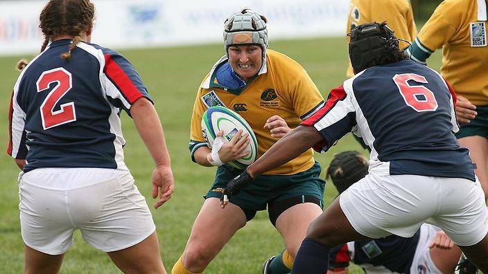 BACK AT HOME: Alana Thomas in her Wallaroos playing days. Photo: FILE