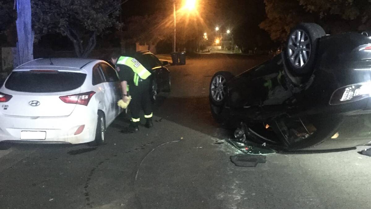 ACCIDENT: Emergency services personnel check the scene of an Allenby Road accident last week. Photo: CONTRIBUTED