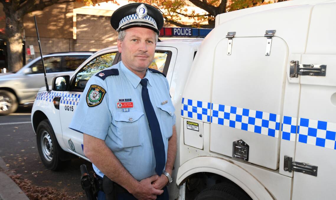 THE BIG ISSUES: Chief Inspector Peter Atkins is committed to reducing domestic violence, road trauma and property crime in the community. Photo: JUDE KEOGH 