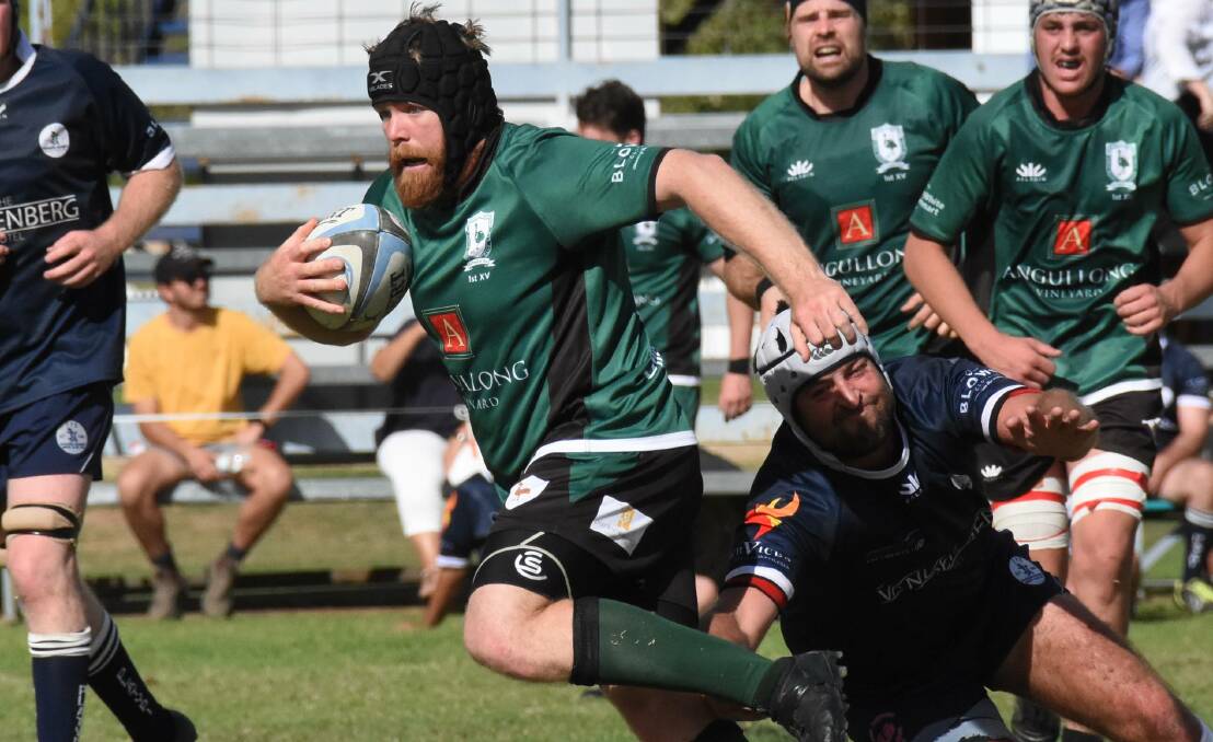 RETURNING: Matt Campbell, pictured at five-eighth against Forbes in round one, returns to Emus' pivot position for Saturday's rematch with the Platypi. Photo: RENEE POWELL