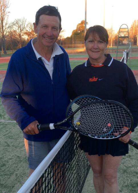 CHAMPIONS: Alan Hubbard and Chrissie Kjoller won the mixed B grade title at last weekend's Seniors Tournament at Ex-Services. Photo: CONTRIBUTED