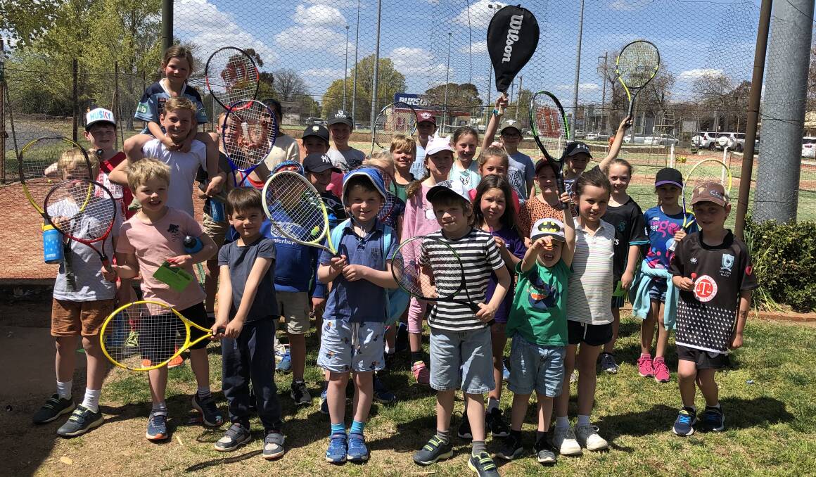 HAVING A BALL: Just some of the massive group that took part in this week's School Holiday Coaching Clinic. Photo: CHRISSIE KJOLLER