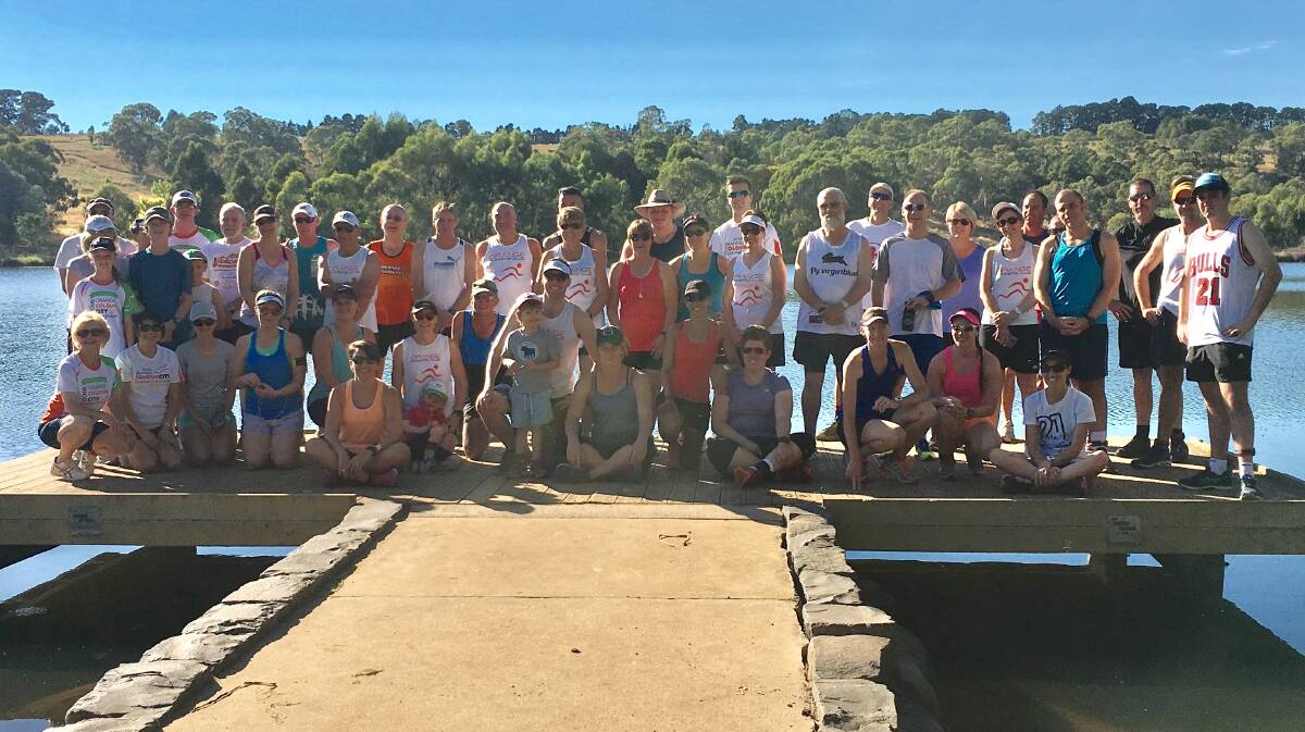 BRAVING THE HEAT: There was strong turnout for Orange Runners Club's Sunday run at Lake Canobolas. Photo: CONTRIBUTED