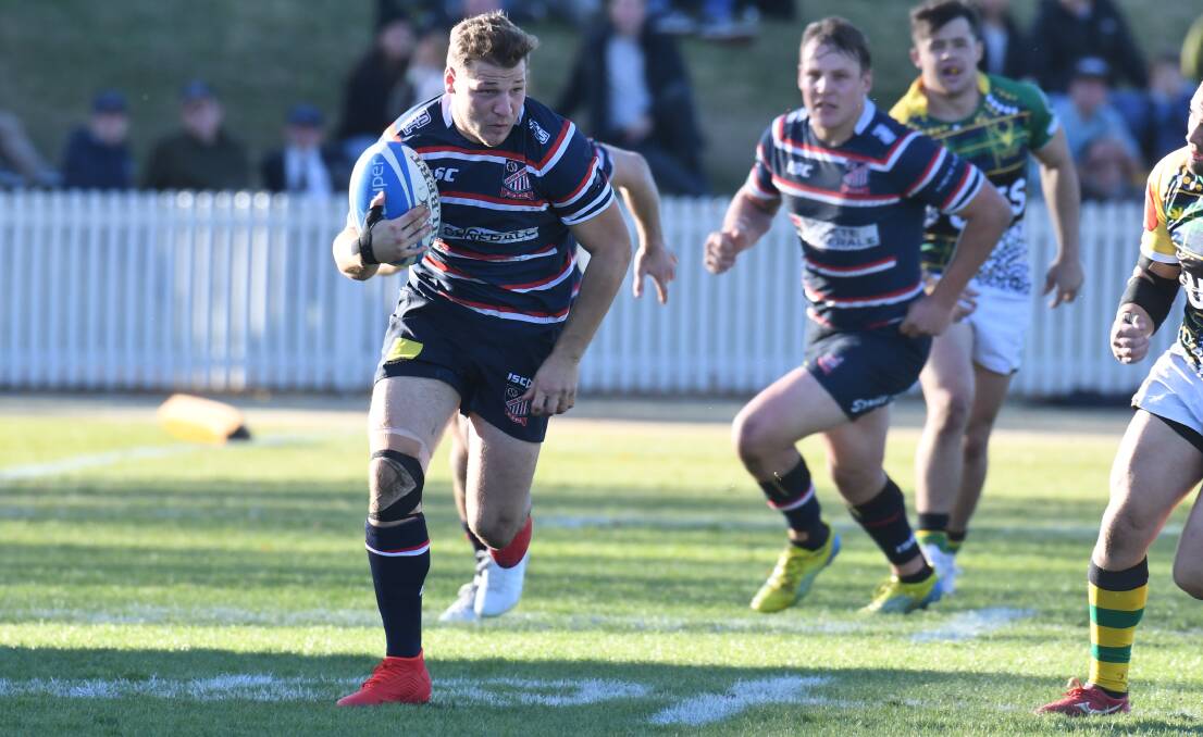 HOME GROUND: Dan Donato finds space for Easts at Wade Park in 2019, the last time the Beasties landed at Orange. Photo: CARLA FREEDMAN