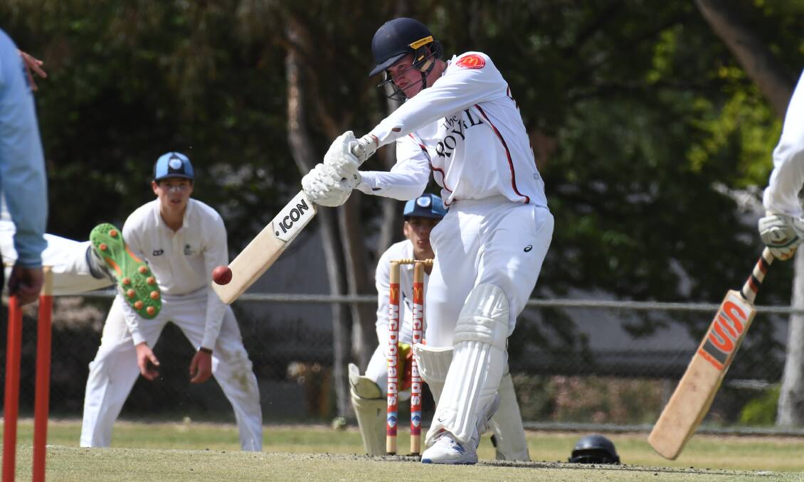TON: Centrals' Fletcher Rose is one of 10 century-makers already in this summer's BOIDC competition, he's unbeaten and past 50 in the current round too. Photo: JUDE KEOGH