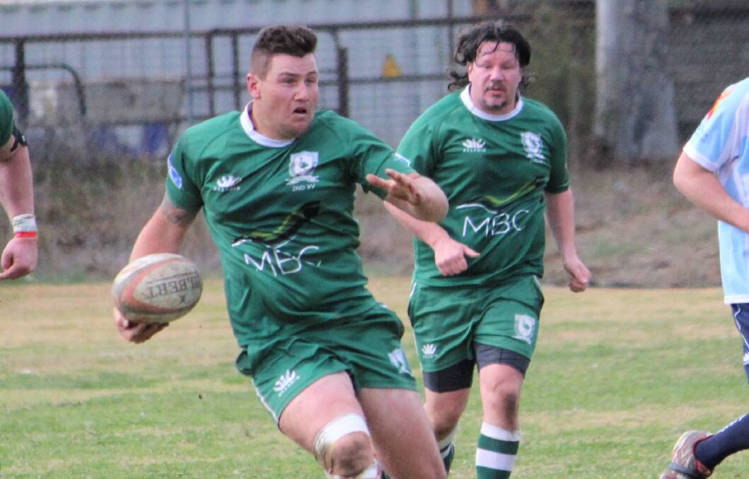 GREEN MACHINE: Joel Urban was superb in Emus' back-row in Saturday's second grade preliminary final, he and his side secured a grand final berth with a win over Dubbo Kangaroos. Photo: DON MOOR