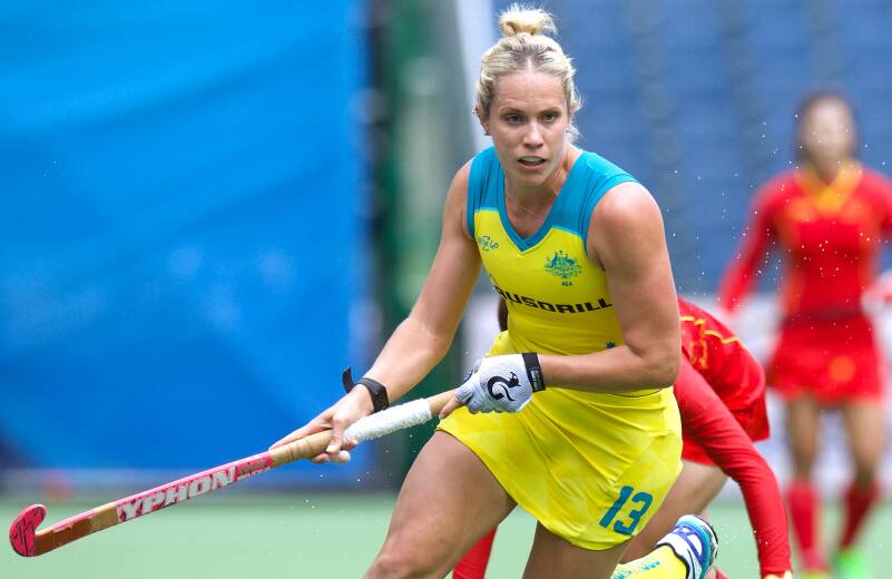 BACK ON TRACK: Eddie Bone made her return from injury in her Hockeyroos' opening three games against China. Photo: WORLD SPORT PIX