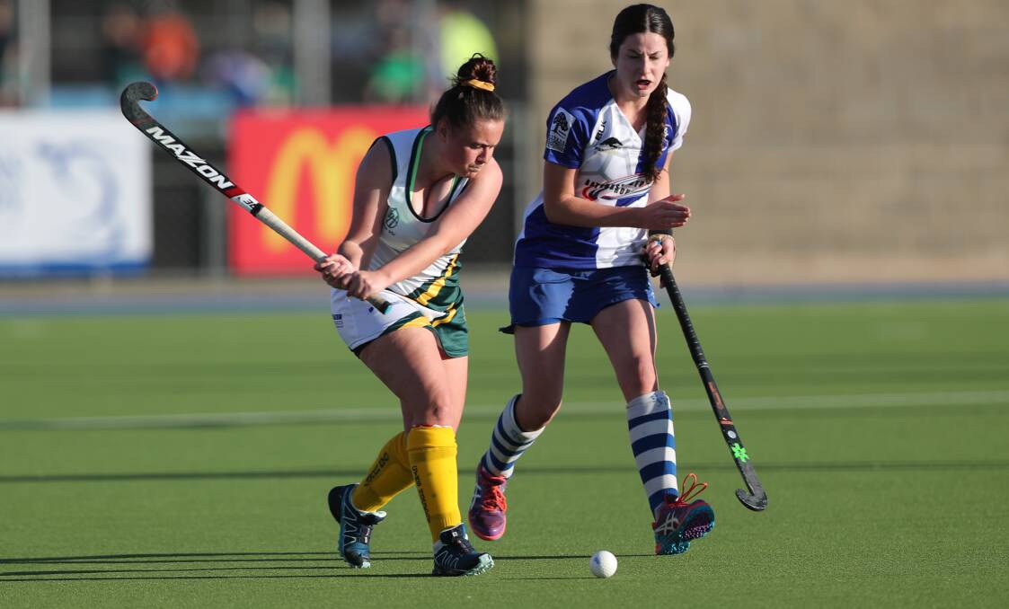 BIG WIN: CYMS' Georgie Watson winds up on Saturday. She found the back of the net in her side's crucial win over St Pat's, which pushes them into the outright competition lead. Photo: PHIL BLATCH