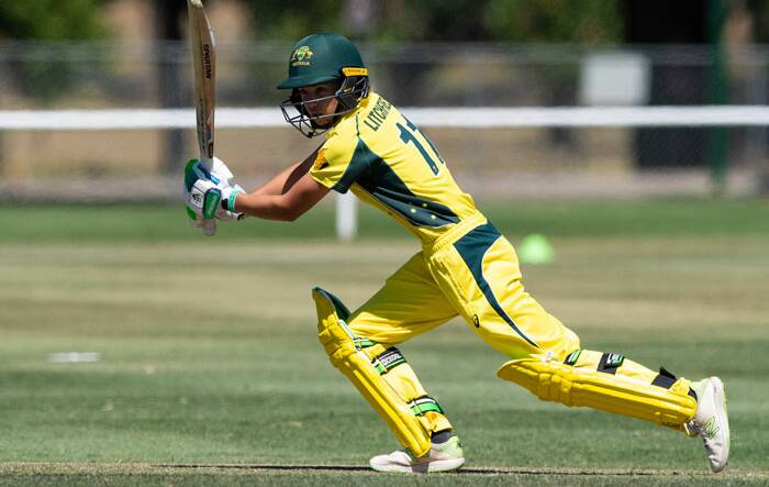 IN LINE: Phoebe Litchfield, pictured representing the Cricket Australia XI, could make her debut for NSW this weekend. Photo: CRICKET AUSTRALIA