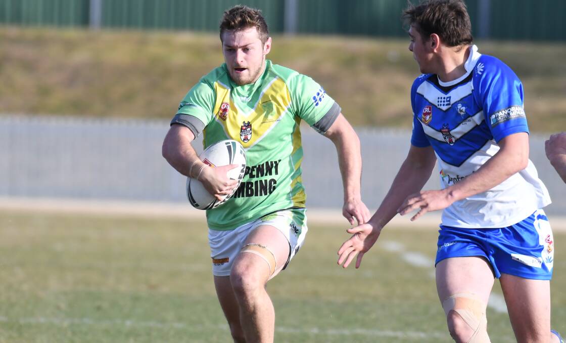 HAT-TRICK HERO: Ryan Griffin took his 2019 try-scoring tally to 21, by his count, with Sunday's hat-trick, leading CYMS' win over St Pat's. Photo: CARLA FREEDMAN