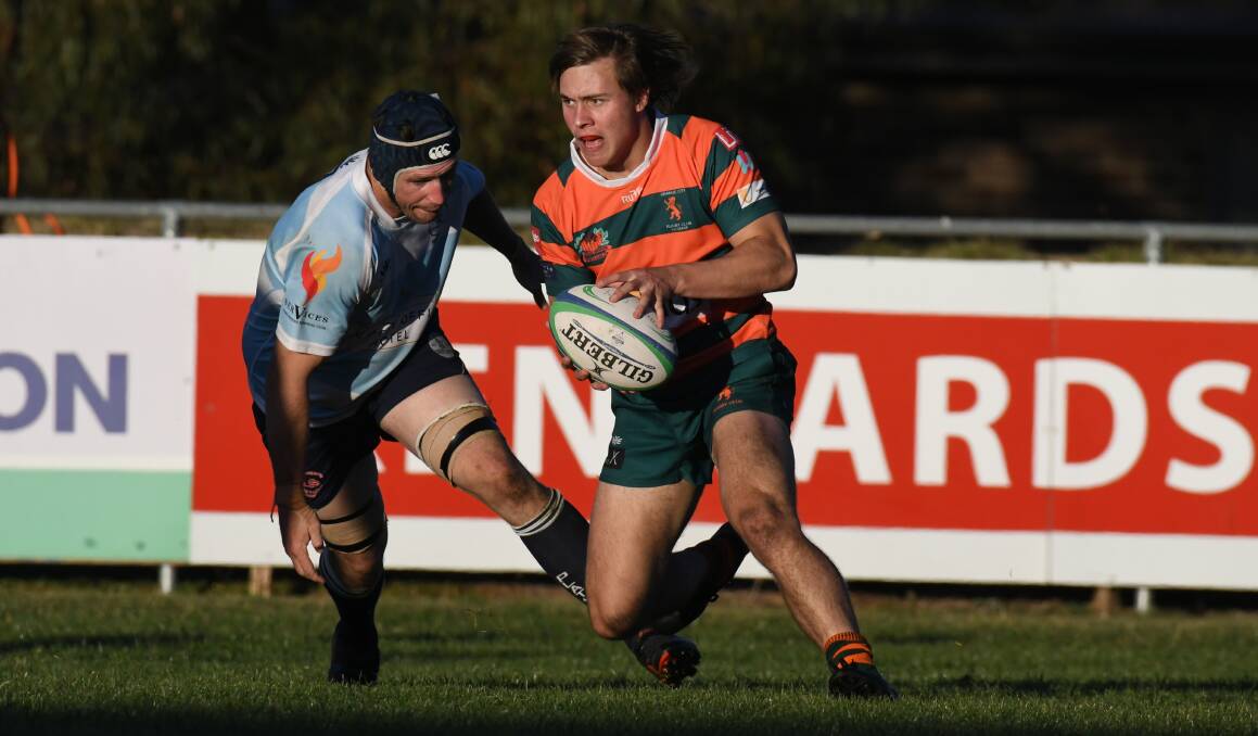 IN GOOD STEAD: Hayden Leopold will line up in Orange City's bumper backline on Saturday, one that boasts a bucketload of first grade experience. Photo: JUDE KEOGH