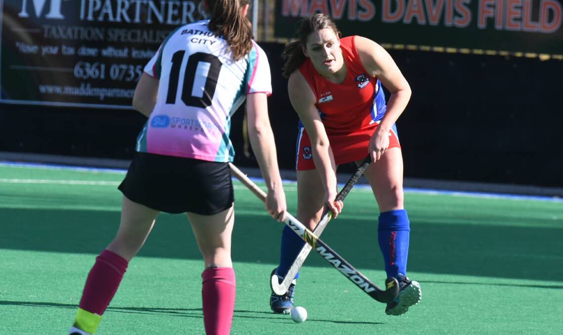 FINAL FLOURISH: Ellen Warner and Confederates are looking to end their women's Premier League Hockey campaign on a high, with a win over Ex-Services. Photo: JUDE KEOGH