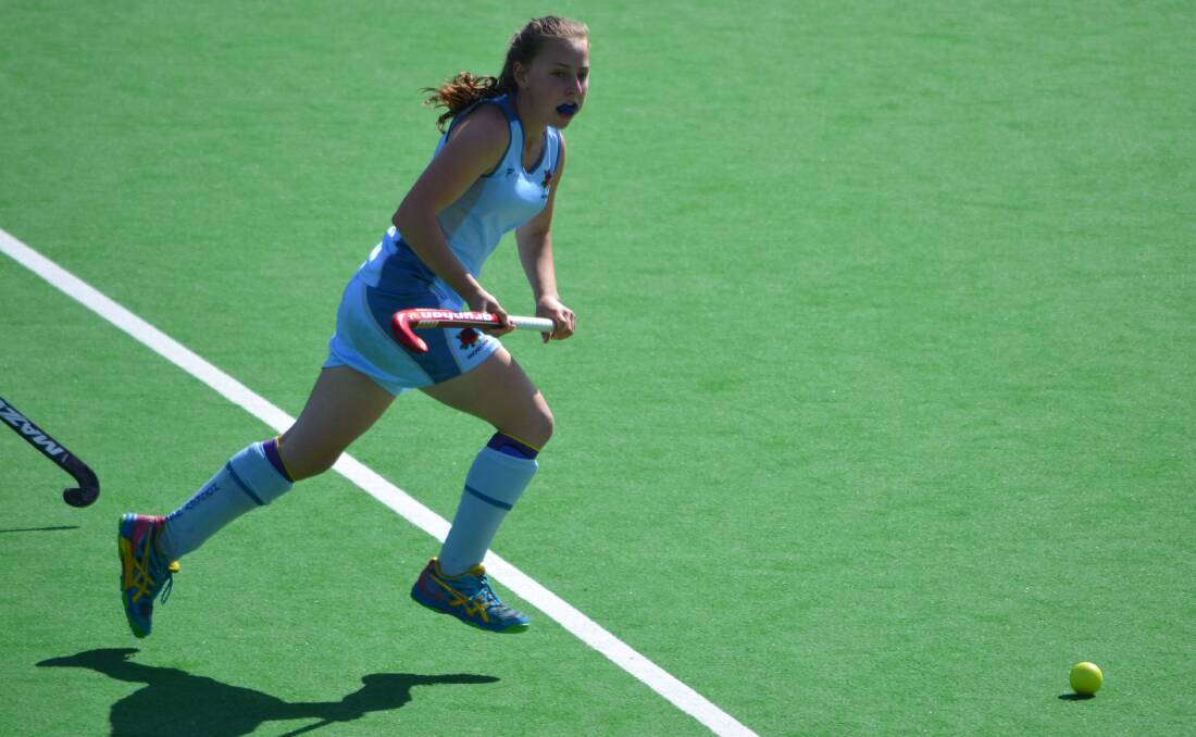 SKY BLUE STAR: Pip Mannix in action for NSW's under 15s last year. She helped the side to a bronze medal. Photo: CONTRIBUTED