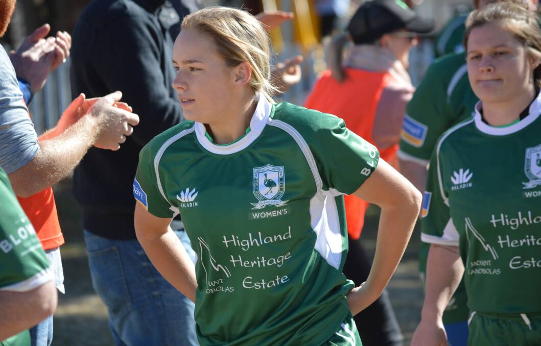 YOUNG STAR: Emus' Em McDonald is one of the region's players who has benefitted massively from women's rugby's progression this year. Photo: MATT FINDLAY