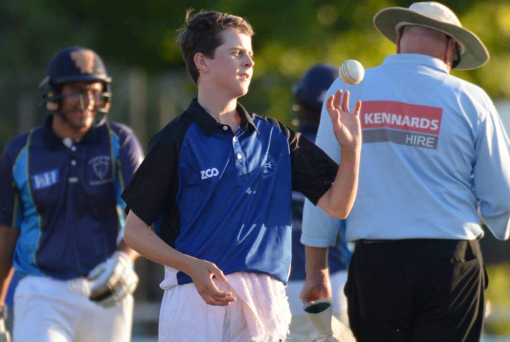 SPIN KING: Kinross' George Cumming, pictured during a Royal Hotel Cup clash, is the best of the second grade bowlers so far in 2018-19. Photo: MATT FINDLAY
