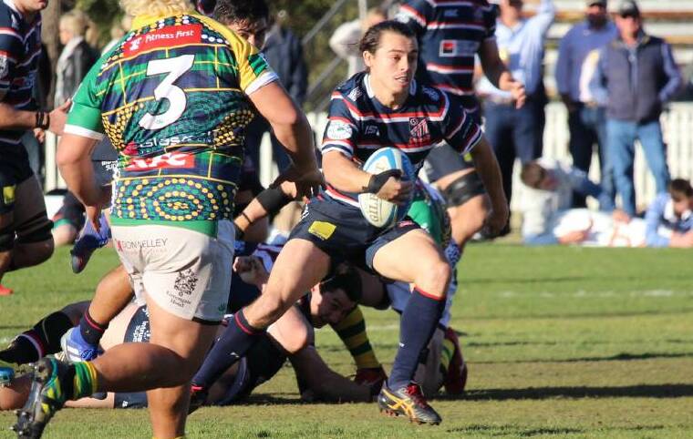 BEST OF THE BEASTS: Jack Grant finds space for Eastern Suburbs at Orange's Wade Park midway through the Shute Shield season. Photo: JUDE KEOGH