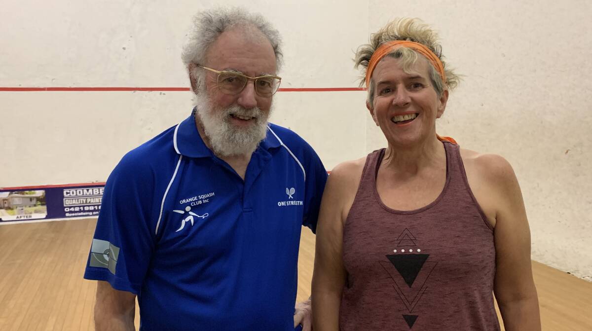ON COURT: The cololurful John Hannan and Jackie Kirk played out arguably the game of the night of Wednesday. Photo: GEORGE ELEFTHERIOU