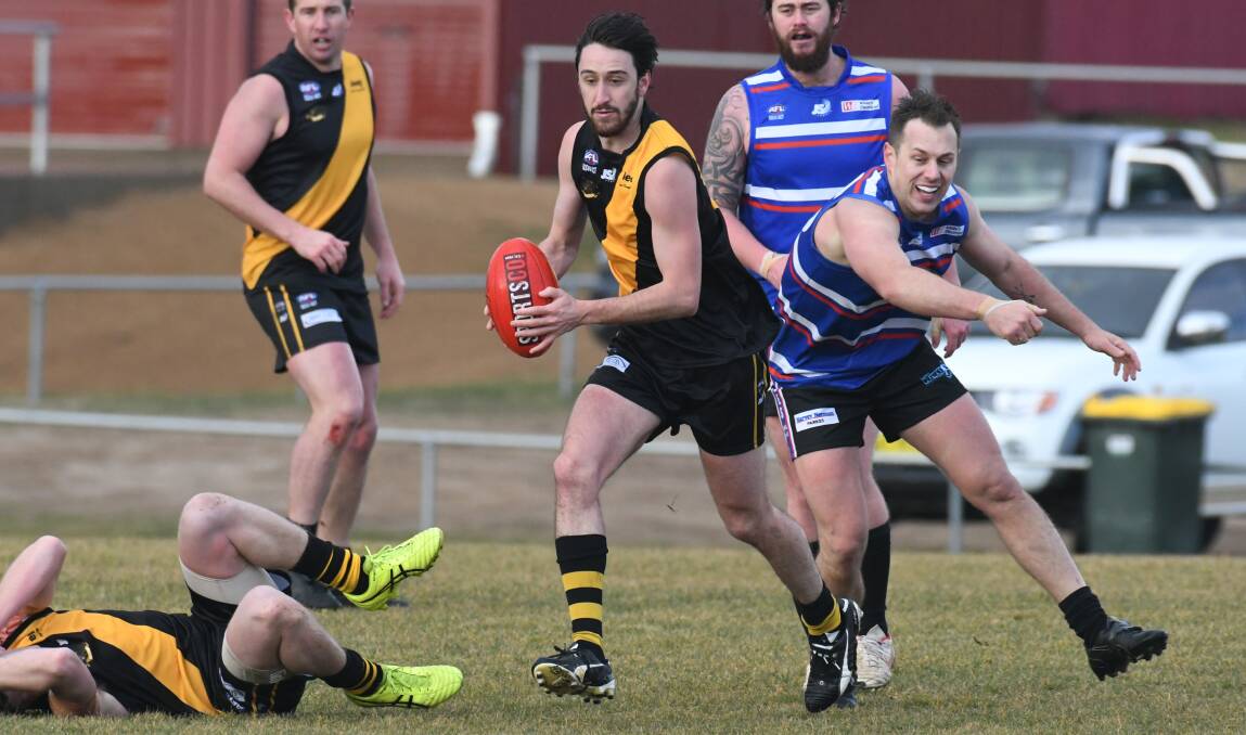 BOILOVER: Jaxon Mumme and his Orange Tigers will enter this year's finals after a loss, they were upset by the Bathurst Bushrangers Outlaws on Saturday. Photo: JUDE KEOGH