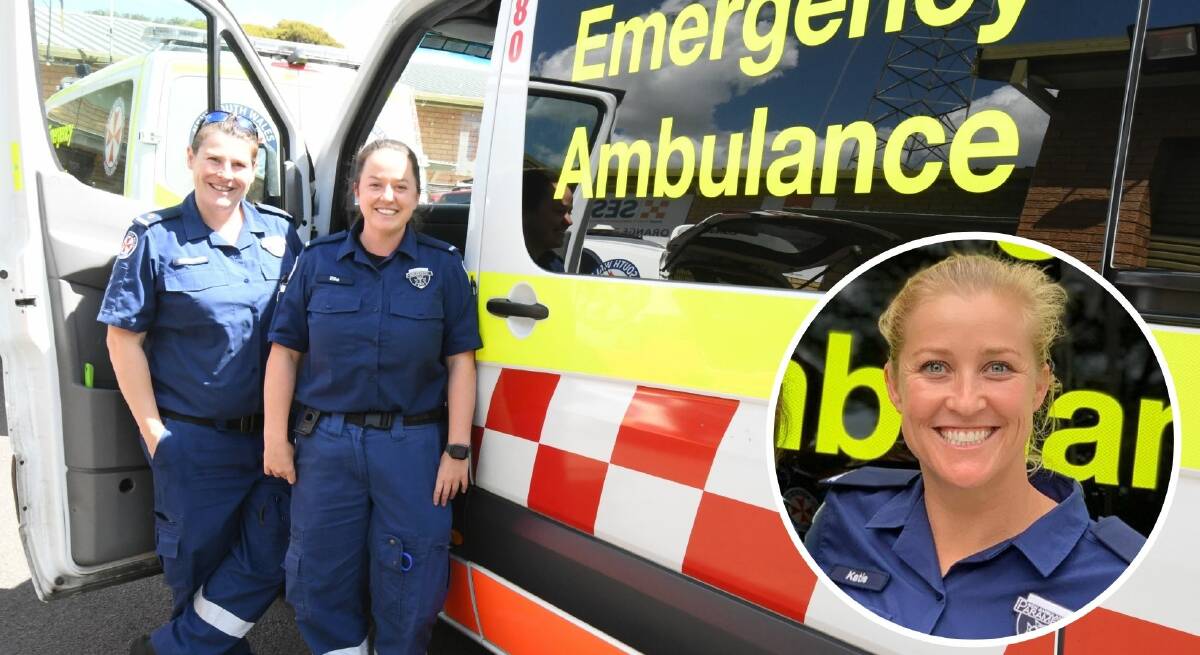 WHO RUNS THE WORLD: Kiri Muller, Elle Wrigley and Katie McLean (inset) are among the huge number of females who have chosen a career in paramedicine. Photo: JUDE KEOGH