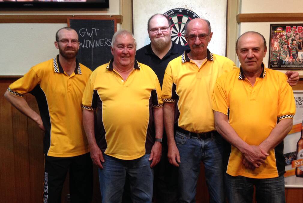 CHAMPIONS AGAIN: The winning Great Western Tigers side: Mitch Kennewell, Denis Gregory, Rob Puckeridge, Barry Wicks and Ken Kostitch. Absent: Charles O'Neill. Photo: SUPPLIED