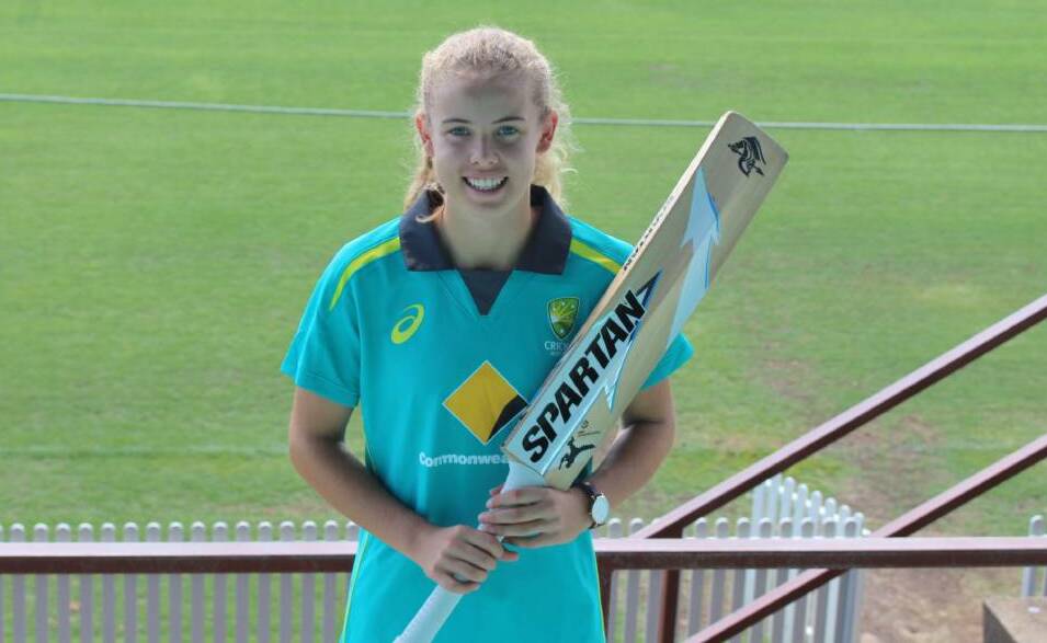 HIGH CEILING: Phoebe Litchfield, despite being 15, was the Cricket Australia XI's best at the under-18 nationals. Photo: MAX STAINKAMPH