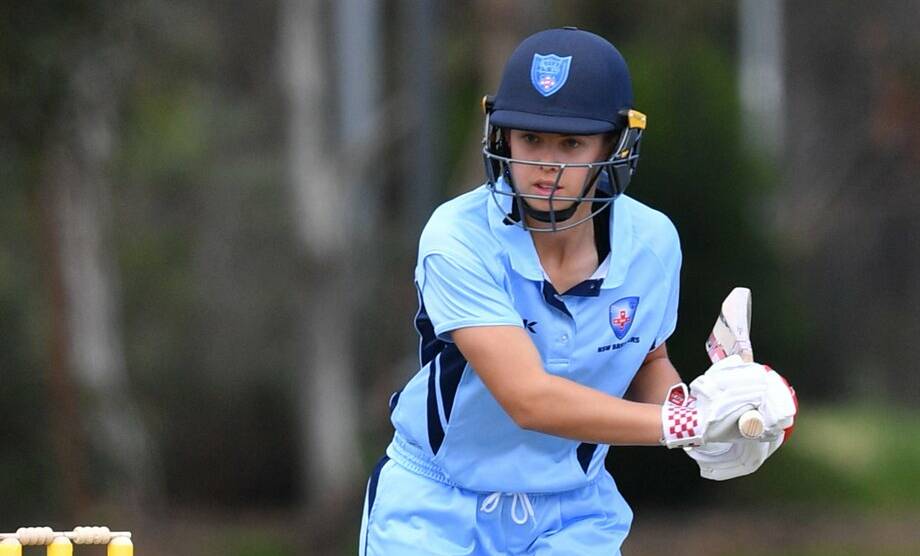 CRUCIAL CONTRIBUTION: Phoebe Litchfield made a career-high WNCL 44 on Thursday, it was a crucial dig which lifted NSW to a competitive target too. Photo: CRICKET NSW