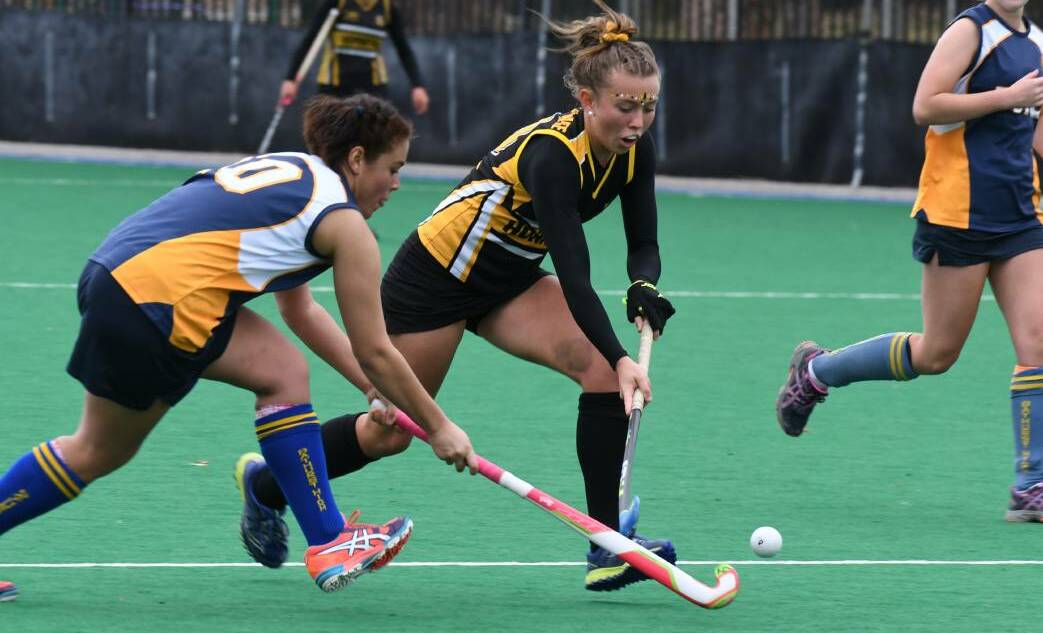 HAT-TRICK HERO: Eva Reith-Snare finds space in her three-goal performance against Bathurst in the 2018 Astley Cup. Photo: JUDE KEOGH