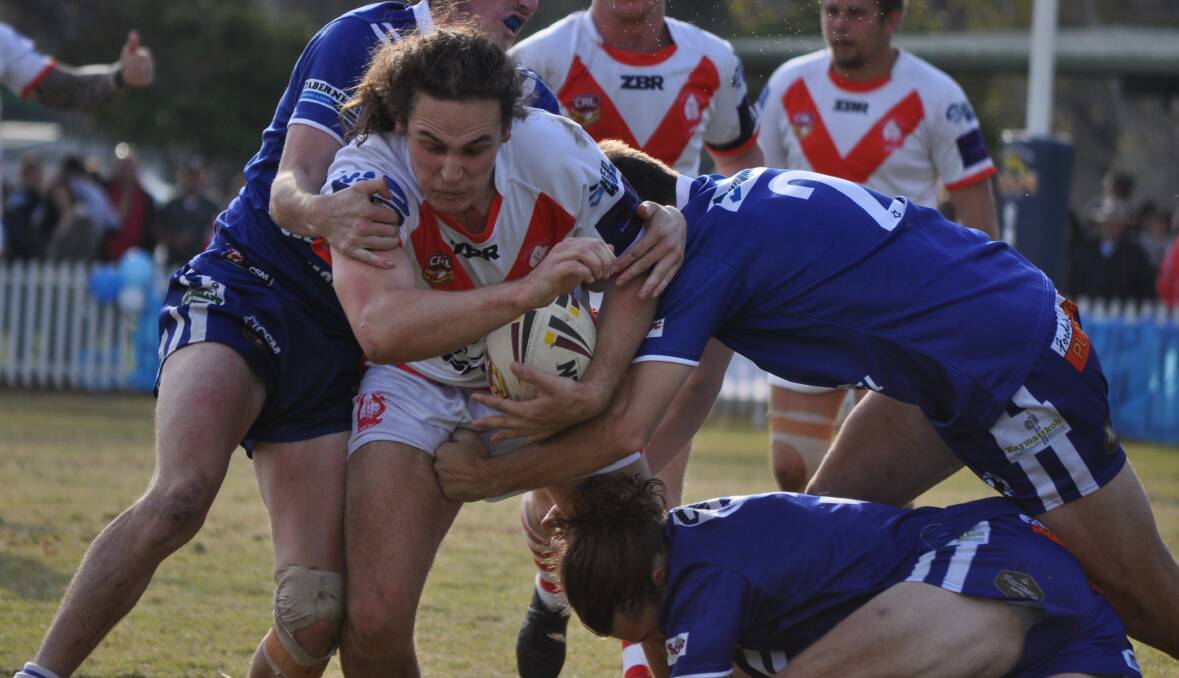 REMATCH: Harrison Gersbach and his Manildra Rhinos welcome Molong for Sunday's qualifying final. Photo: NICK McGRATH
