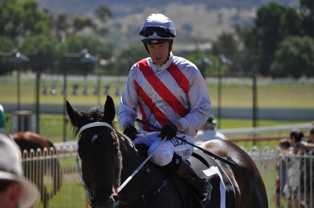 EARLY TREBLE: Mathew Cahill rode Joe Curran's Concours to a win on Friday, it was his third victory from the first four races at Mudgee. Photo: NICK McGRATH