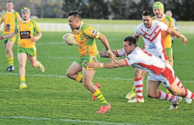 PLAYER AGENT: Matt Rose in action for Orange CYMS in 2015, he's now managing Jack Wighton. Photo: MUDGEE GUARDIAN