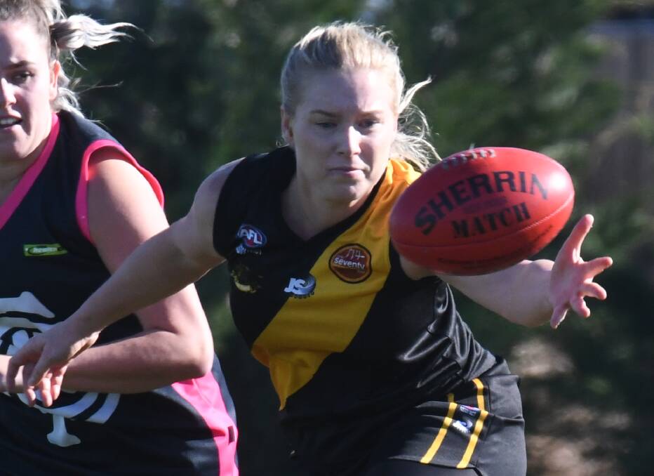 WORK TO DO: Em Lowe and her Orange Tigers suffered a second loss to the Bathurst Giants in as many weeks last weekend. Photo: JUDE KEOGH