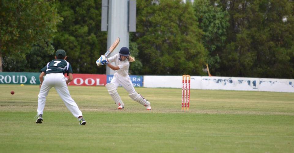 COUPLE THERE: Orange's Phoebe Litchfield punches one away through the covers during Western's Kookabura Cup campaign. Photo: CATHERINE LITCHFIELD