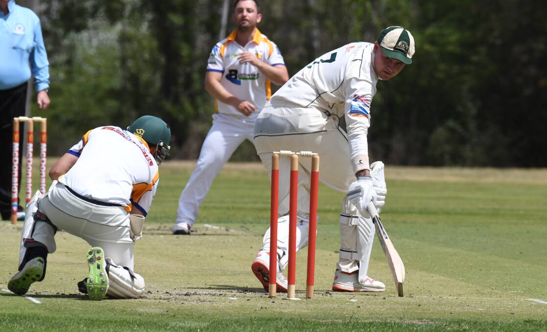 WINNING WARRIORS: Orange City skipper Ed Morrish during his ton earlier this summer, his side's on track to claim the minor title. Photo: JUDE KEOGH