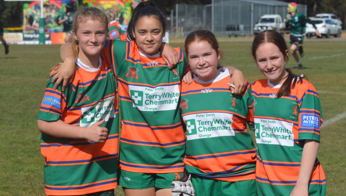 PROVING A POINT: Orange City's Lily Bone, Manaia Nixon, Trixie Ward and Alexa McKinnon-Braid, who have taken Central West's under-13 competition by storm. Photo: MATT FINDLAY