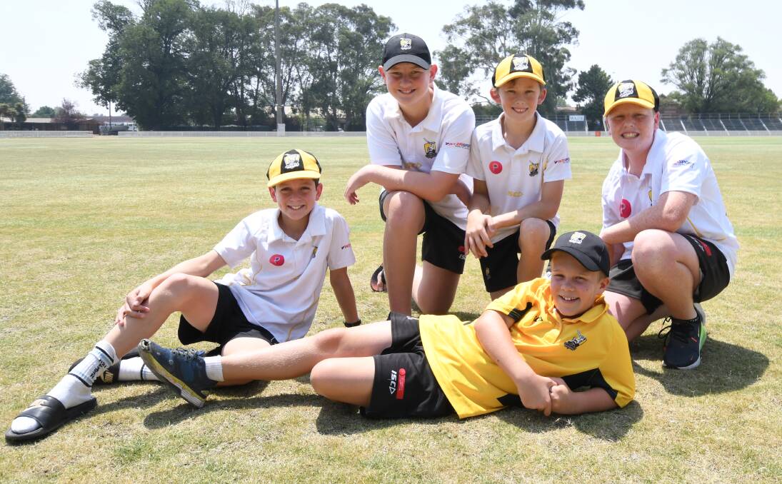 TITLE HOPEFULS: (Back, from left), Ollie Brincat, Hayden Griffith, Jack Connolly, Oli Jarick and (front) Morty Hamling will headline Orange's side in this week's carnival. Photo: CARLA FREEDMAN