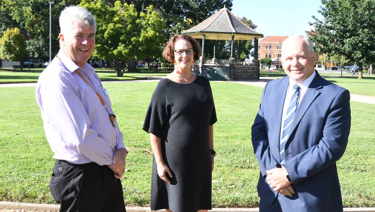 STOKED: Orange City Council tourism manager Glenn Mickle, Orange360 general manager Caddie Marshall and Orange City Councillor Jeff Whitton announced astonishing tourism numbers on Thursday. Photo: JUDE KEOGH