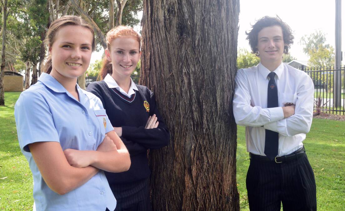 SKY BLUE DREAMS: Abby Dean, Millah Allcorn and Connor Morris all made the cut for their state sides. Photo: MATT FINDLAY