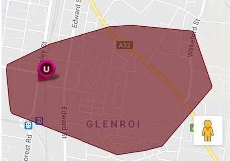 OUTAGE: A map of one area the unplanned outage affected, from just before 9am on Wednesday morning. 