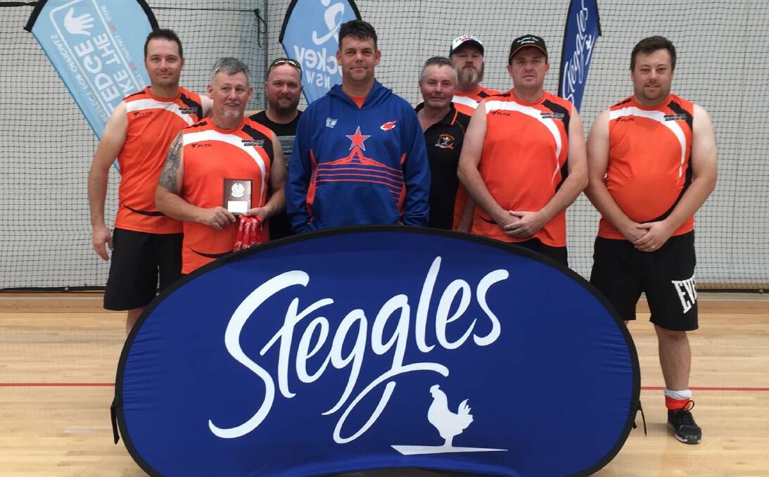 SILVER LINING: Orange 1 finished second in division two at the Hockey NSW Indoor Men's Masters Championship last weekend. Photo: HOCKEY NSW