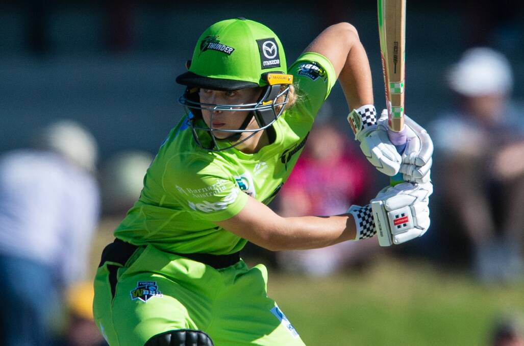 AT THREAT: Phoebe Litchfield and her Sydney Thunder side are in real danger of bowing out if they don't snap their winless run. Photo: IAN BIRD/SYDNEY THUNDER