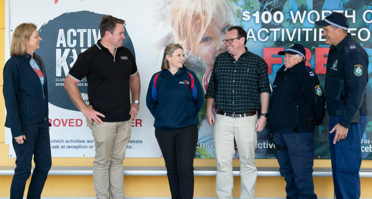 RESILIENCE: PCYC NSW's Samantha Sidwell, Newcastle Permanent Charitable Foundation's Graham Batten, Orange PCYC manager Jaime Wenban, NPCF's Chief James Cudmore and senior constables Helen Baker and James Dolbel launch the GRIT program. Photo: CONTRIBUTED