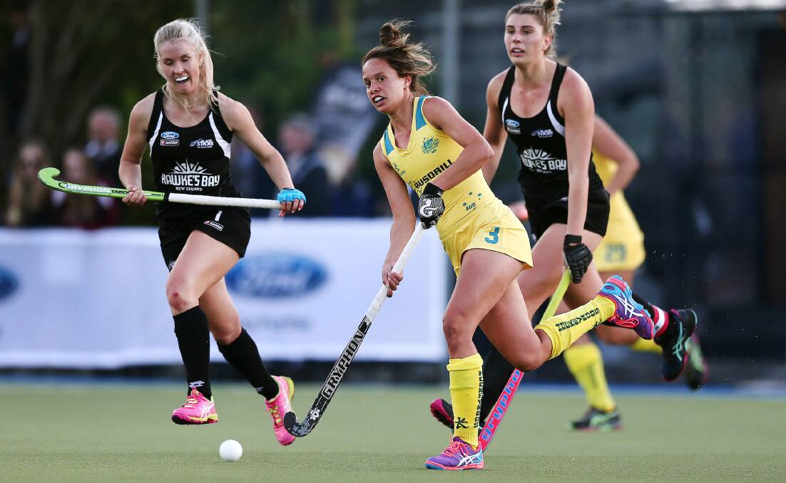 GOAL-SCORER: Brooke Peris scored one of Australia's five goals on Saturday night against Ghana.