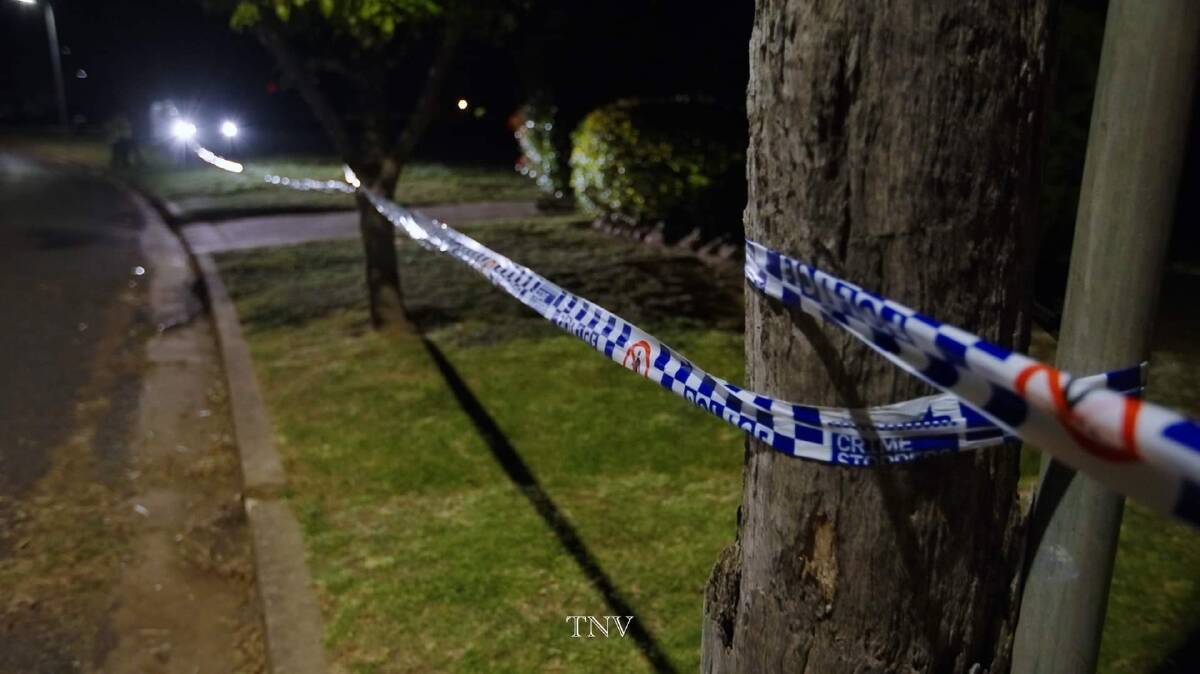 TAPED OFF: Police established a crime scene quickly after the incident. Photo: TOP NOTCH VIDEO