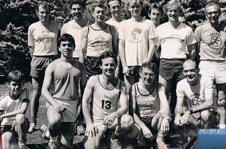 IF I COULD TURN BACK TIME: Some of the original Orange Runners Club members pose for the camera 40 years ago. Photo: CONTRIBUTED