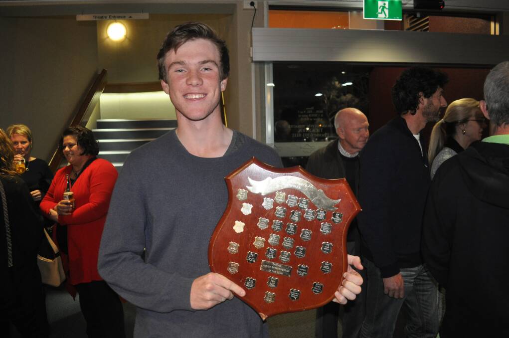 TALK ABOUT A HOLE IN ONE: James Conran won the junior sportsperson of the year trophy after a huge 2015. Photo: NICK McGRATH 0803nmawards9