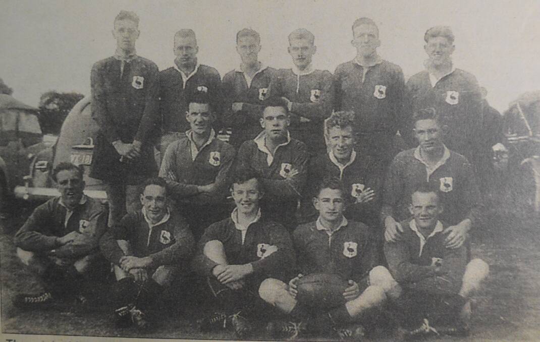 THE ORIGINALS: Emus' inaugural side in 1948, which played in a four-team, all-Orange competition.