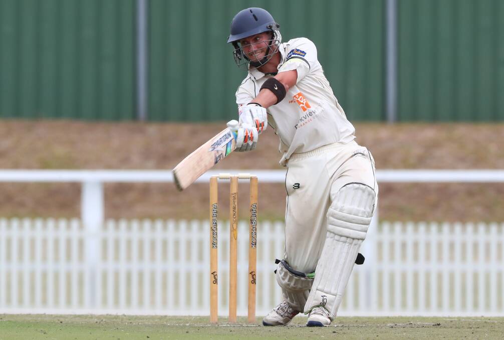 THE REAL MVP: Taylor Beatty hits out in his unbeaten, match-winning 80 not out at Wade Park on Sunday afternoon. Photo: PHIL BLATCH