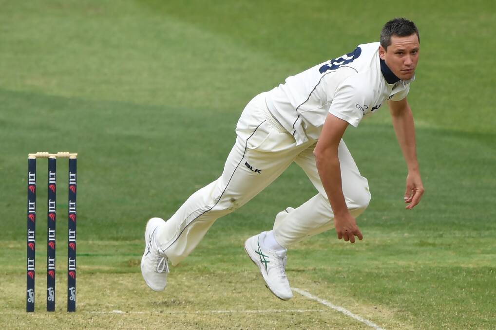 IN THE FRAME: Chris Tremain says he's still "biding his time" after being named in the Aussies' Test squad alongside the big three quicks. Photo: AAP/JAMES ROSS